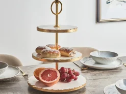 Alzata per torta IPATI Pietra Marmo bianco