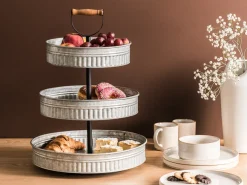 Alzata per torte a 3 piani KOUIGN Argento