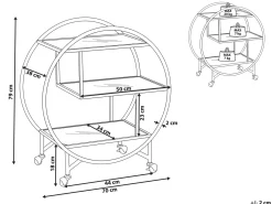 Carrello portavivande COLTON Metallo Oro