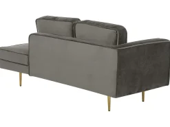 Chaise longue versione sinistra MIRAMAS Velluto Tortora