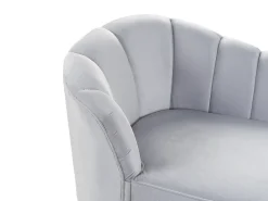 Chaise longue versione sinistra ALLIER Velluto Grigio chiaro