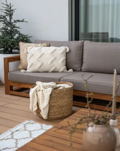 Coperta ANAMUR Cotone 110 x 180 cm Beige