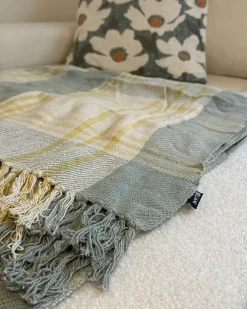 Coperta BETALI Cotone 125 x 150 cm Giallo
