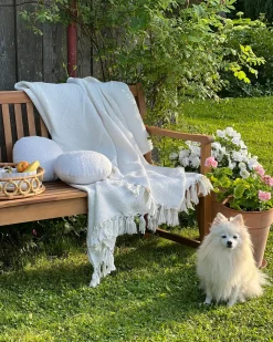 Coperta CHAOHANI Tessuto 150 x 200 cm Bianco sporco