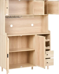 Credenza da cucina CAMPBELLTON 120 cm Marrone chiaro