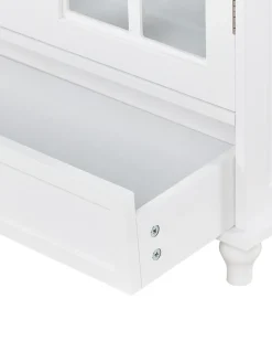 Credenza espositiva in vetro CARLET 71 cm Bianco