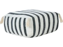 Cuscino da pavimento ASHTI Cotone Nero/Bianco