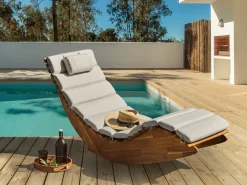 Cuscino per sdraio BRESCIA PREMIUM 180 x 60 cm Tortora