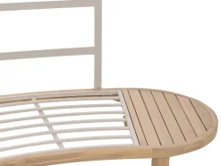 Divano da giardino con tavolo 4 posti NUMANA Legno d'acacia Bianco sporco
