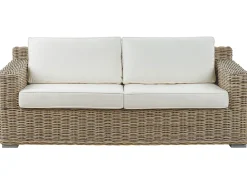 Divano da giardino 2 posti ARDEA Rattan Marrone chiaro
