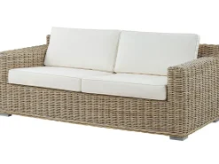 Divano da giardino 2 posti ARDEA Rattan Marrone chiaro