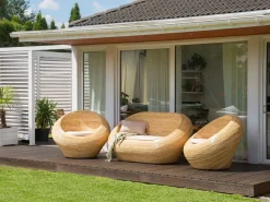 Divano da giardino 2 posti MAIORI Rattan Naturale