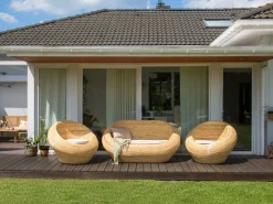 Divano da giardino 2 posti MAIORI Rattan Naturale