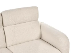 Divano 2 posti ARTUNA Bouclé Bianco sporco