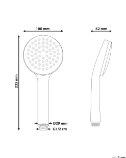 Kit doccia con soffione e flessibile AYPATE Nero