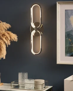 Lampada da parete a LED KRANG Metallo Argento