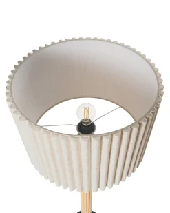 Lampada da pavimento BELESSA Lino Beige chiaro