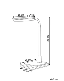Lampada da scrivania a LED CENTAURUS con dimmer Metallo Bianco