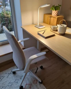 Lampada da scrivania a LED CENTAURUS con dimmer Metallo Bianco
