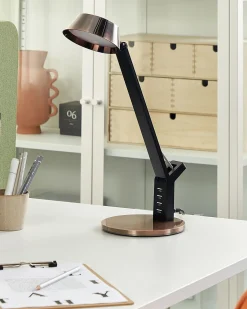 Lampada da scrivania a LED CHAMAELEON con dimmer Metallo Rame