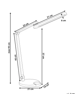 Lampada da scrivania a LED CAROY con Caricatore wireless Grigio
