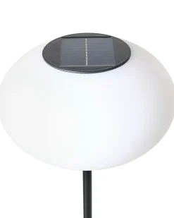 Lampada da terra solare a LED per esterni LUMBE Nero