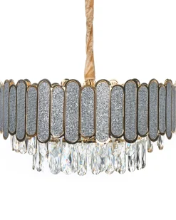 Lampadario AGUARICO Vetro Ottone