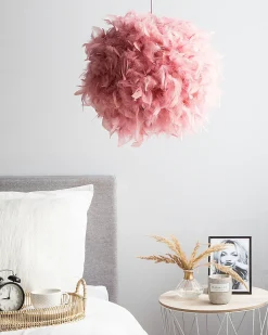 Lampadario DRAVA Piume Rosa