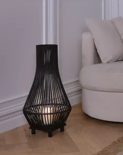 Lanterna LEYTE Bambù 58 cm Nero