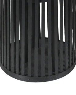 Lanterna LUZON Legno di salice 80 cm Nero