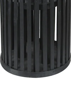 Lanterna LUZON Legno di salice 40 cm Nero