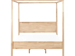 Letto a baldacchino Legno HAUTERIVES 180 x 200 cm Marrone chiaro