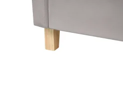 Letto a castello Velluto CHOCQUES 90 x 200 cm Grigio chiaro