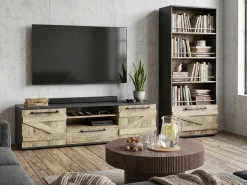 Libreria a 4 ripiani SALTER 163 cm Marrone/Nero