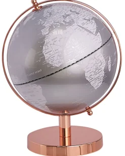 Mappamondo CABOT Argento 28 cm