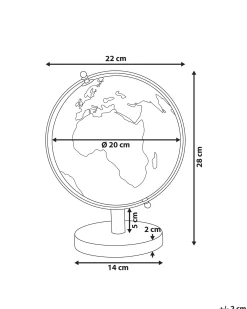 Mappamondo CABOT Nero 28 cm