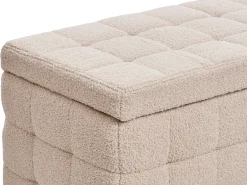 Ottomano contenitore MICHIGAN Bouclé Beige