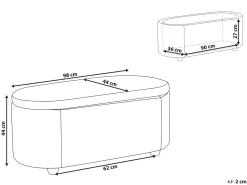 Panca contenitore imbottita HAYWARD Tessuto 98 cm 44 cm Marrone dorato