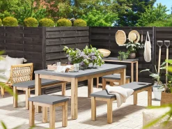 Panchina da giardino OSTUNI 160 cm Cemento Grigio