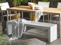 Panchina da giardino TARANTO 150 cm Cemento Bianco