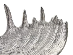 Piatto decorativo Corna d'alce CARTHAGE Metallo Argento