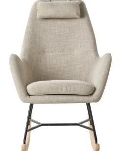 Poltrona a dondolo ARRIE Tessuto Beige chiaro