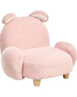 Poltrona per Bambini Coniglio KANNA Bouclé Rosa pastello