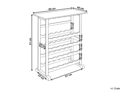 Porta bottiglie da vino ROWLEY Marrone scuro