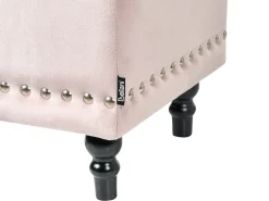 Pouf contenitore LORETTO Velluto Rosa pastello