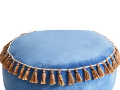 Pouf GOTHA Velluto Blu