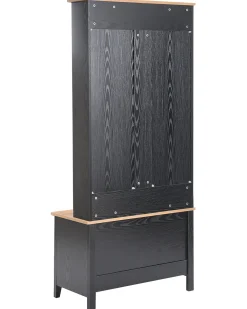 Scarpiera con appendiabiti DURACK Nero/Marrone chiaro