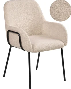 Sedia da pranzo ALGONA Bouclé Beige chiaro
