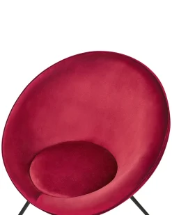 Sedia da pranzo FLOBY II Velluto Rosso