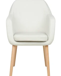Sedia da pranzo YORKVILLE II Velluto Bianco sporco